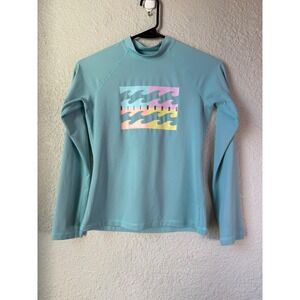 Billabong Kids Long‎ Sleeve Rash Guard Swim Shirt UVA/UVB Size Large